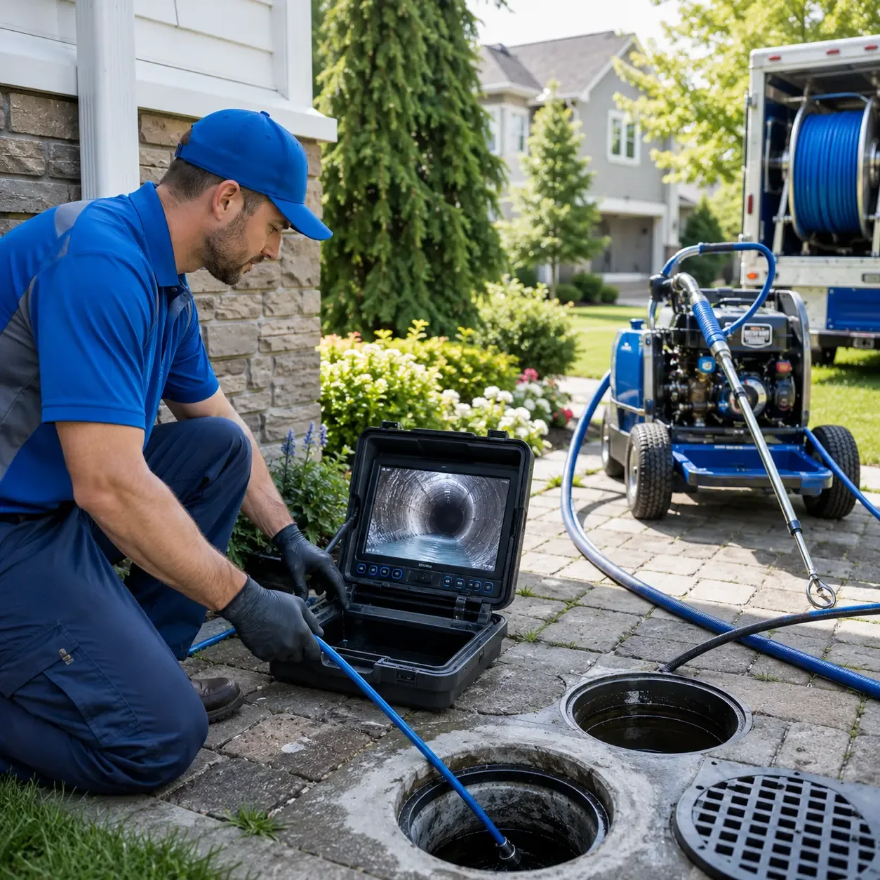 Outdoor drain cleaning professionals serving Blum, TX
